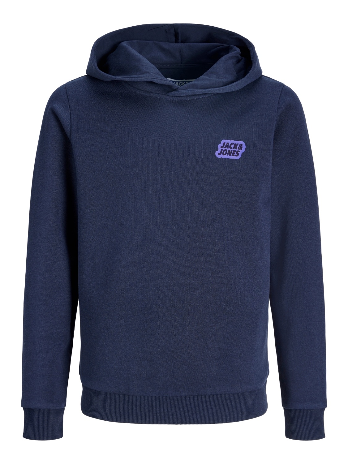 Jack & Jones Hanorac baieti cu gluga fara fermoar, Regular Fit, JJAMI, Bleumarin inchis (SELECTATI MARIMEA: 164 cm)