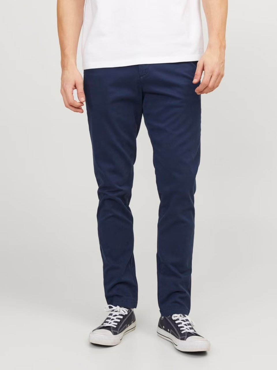 Jack & Jones, Pantaloni chino, barbati, Jpstmarco Bowie, Slim fit, Bleumarin inchis (SELECTATI MARIMEA: 38, SELECTATI LUNGIMEA: 32)