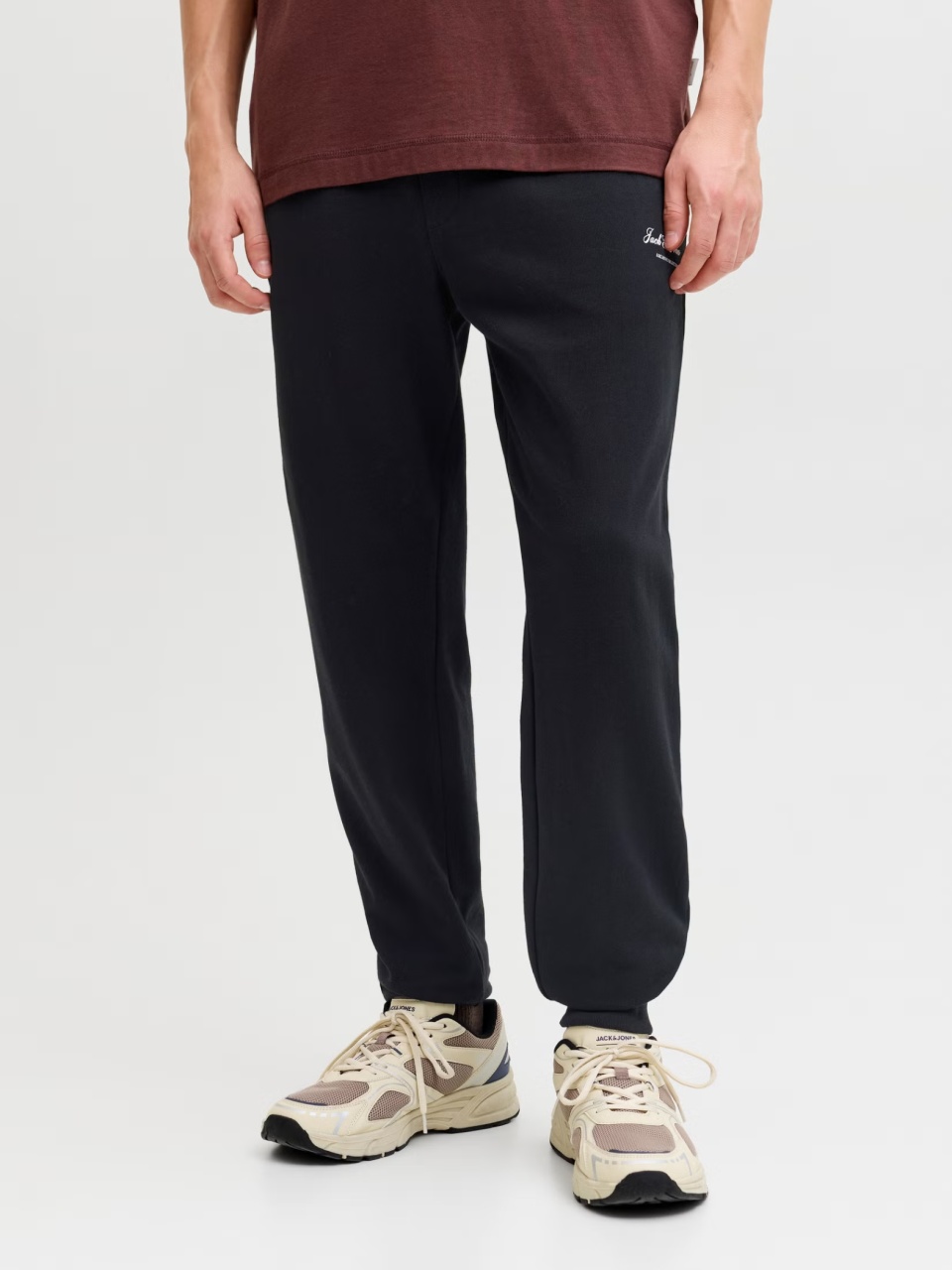 Jack & Jones Pantaloni de trening barbati, JPSTGORDON ARCHIVE, Regular fit, Negru (SELECTATI MARIMEA: XS)
