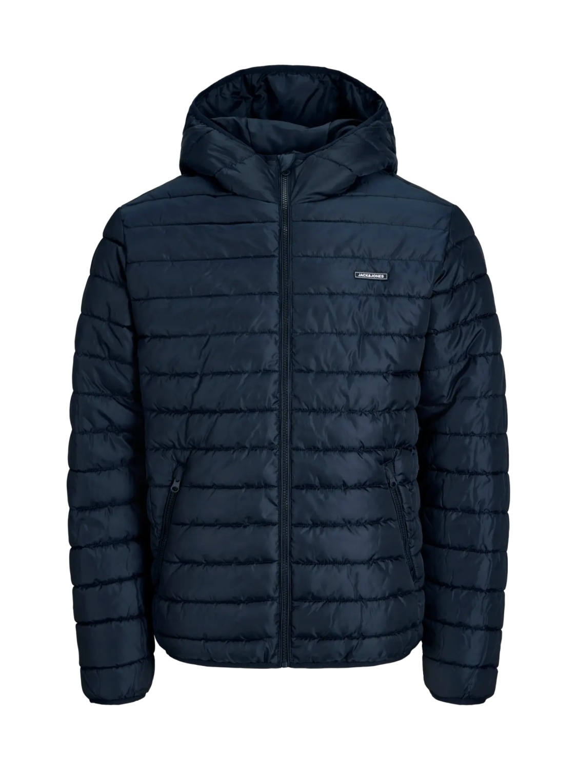Jack & Jones Plus Jacheta barbati big sizes, PUFFER, cu gluga, JJELVIS, Bleumarin inchis (SELECTATI MARIMEA: 8XL)