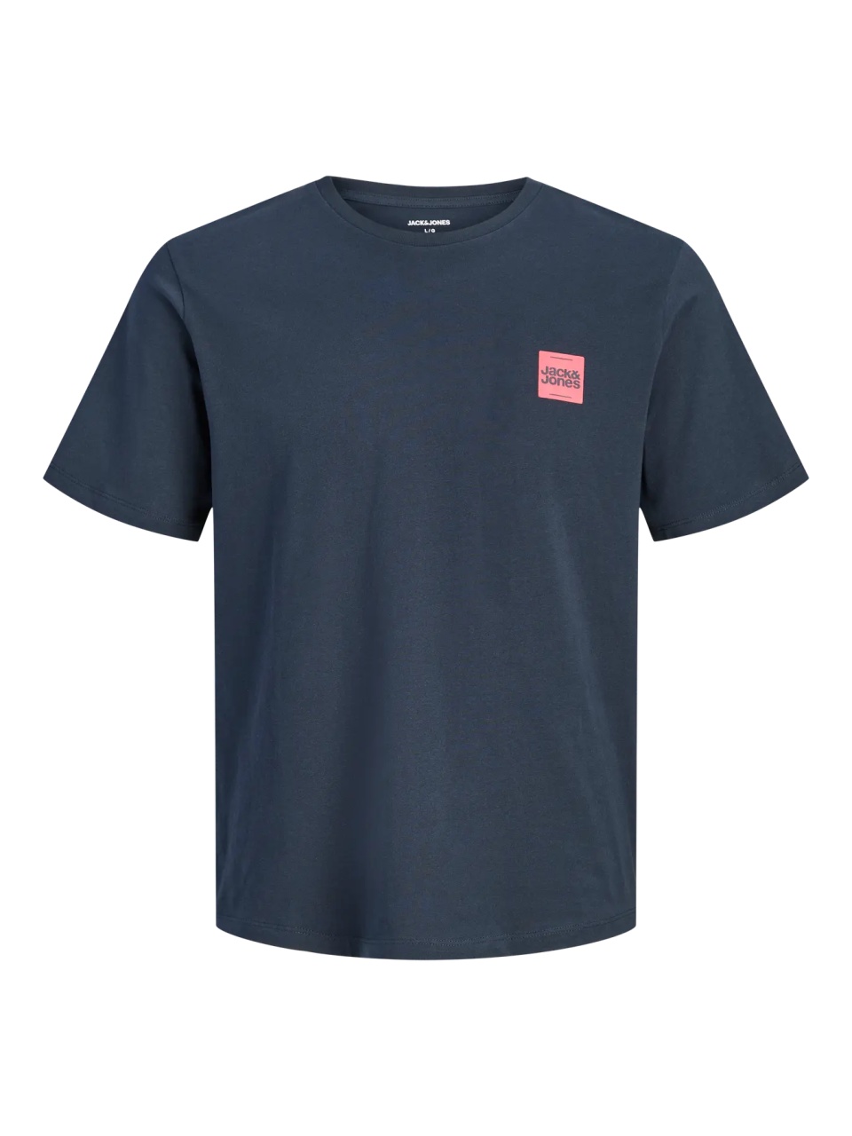Jack & Jones, Tricou barbati cu guler rotund, JWHBRANDY, Bleumarin inchis (SELECTATI MARIMEA: L)