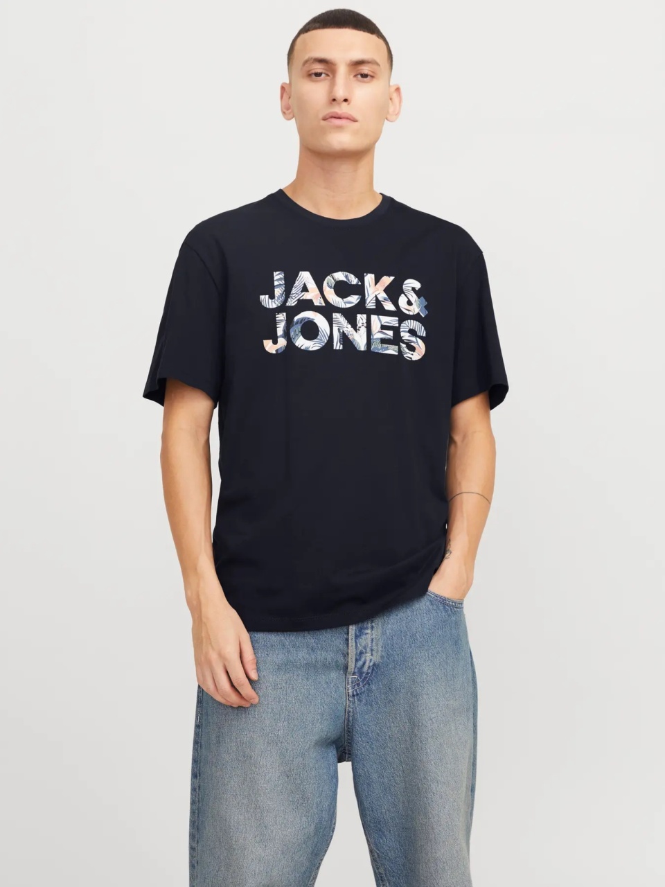 Jack & Jones Tricou barbati, din bumbac, Regular fit, JWHBRYAN, Bleumarin inchis (SELECTATI MARIMEA: M)