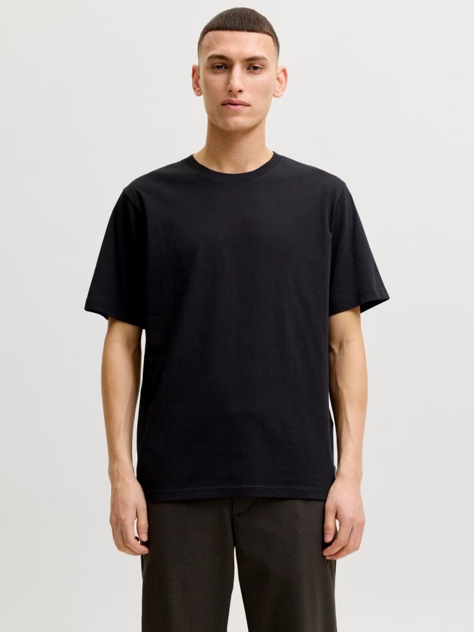 Jack & Jones Tricou basic barbati, Noos, Regular fit, Negru (SELECTATI MARIMEA: 2XL)