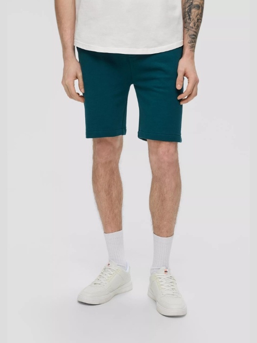 Pantaloni scurti sport barbati din bumbac cu croiala Regular fit verde inchis (SELECTATI MARIMEA: 2XL)