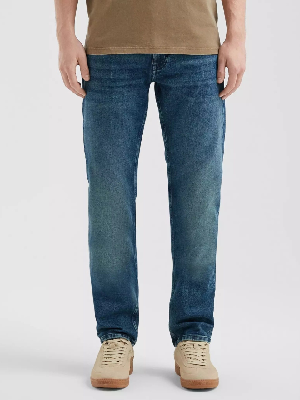 Q/S by s.Oliver Blugi barbati Rick, cu talie medie si croiala Slim Fit, Albastru (SELECTATI MARIMEA: 32, SELECTATI LUNGIMEA: 30)