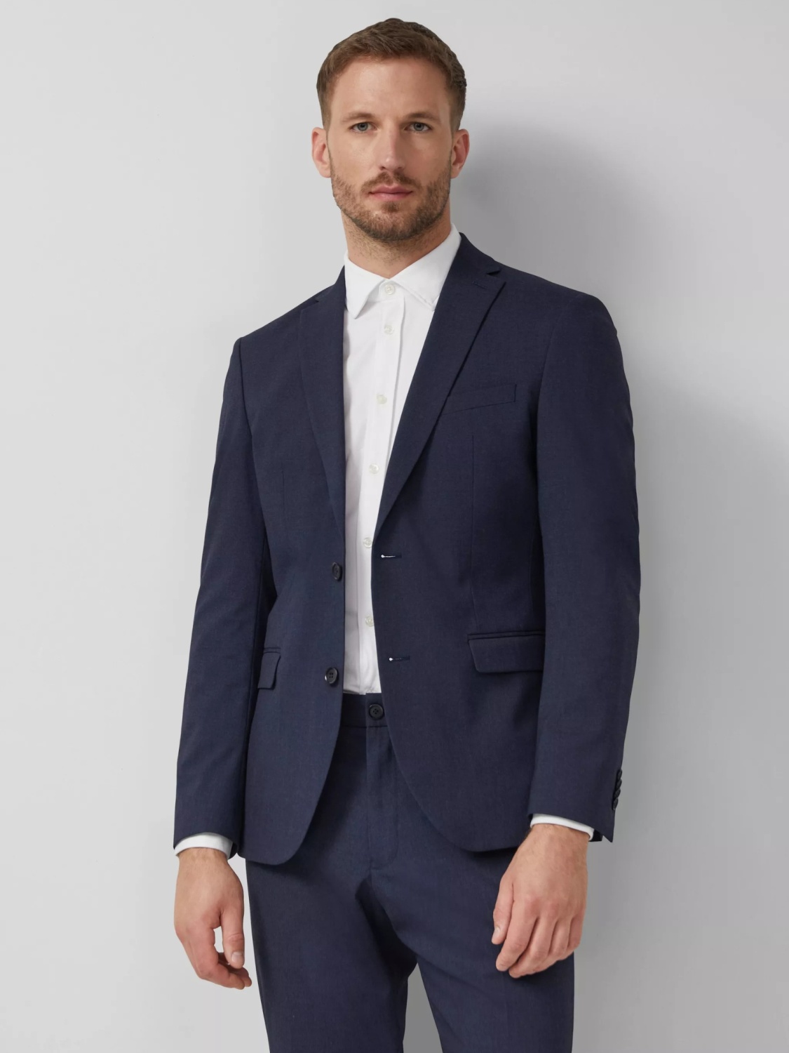 s.Oliver BLACK LABEL Sacou elegant barbati, Slim fit, Bleumarin inchis (SELECTATI MARIMEA: 46)