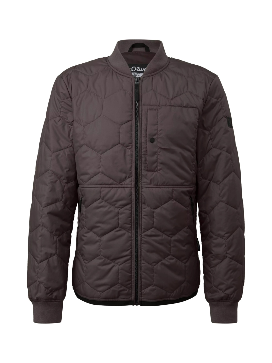 s.Oliver Jacheta bomber, barbati, usoara in stil workwear, Regular fit, Maro inchis (SELECTATI MARIMEA: M)