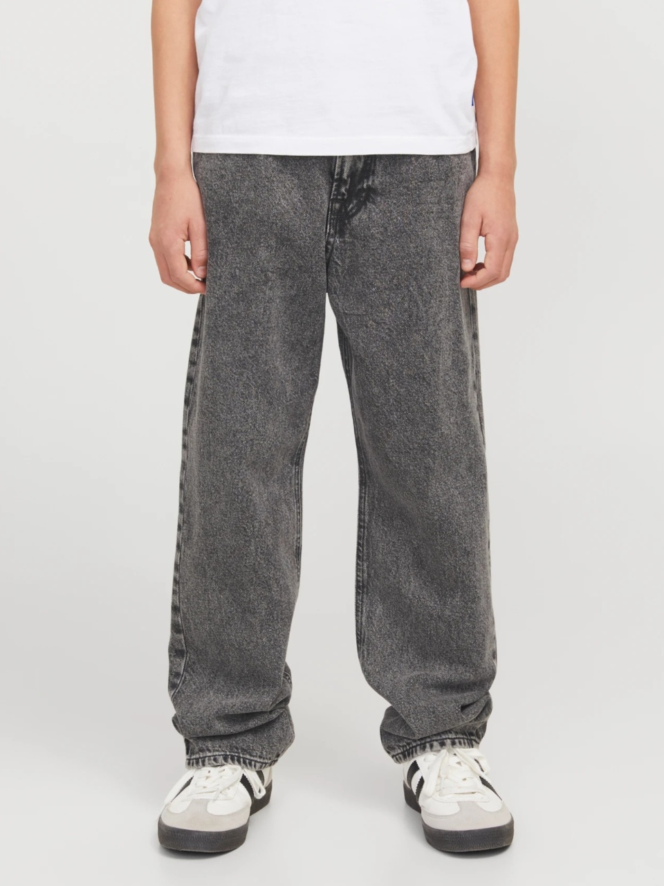 Jack & Jones Blugi baieti, cu talie inalta si croiala Dreapta, Gri inchis (SELECTATI MARIMEA: 146 cm)