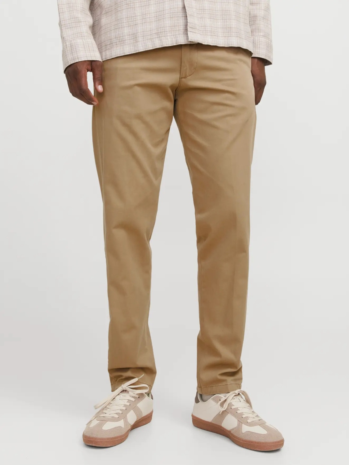 Jack & Jones, Pantaloni chino barbati, cu talie medie, Relaxed Fit, JPSTKANE BARRET, Maro (SELECTATI MARIMEA: 29, SELECTATI LUNGIMEA: 32)