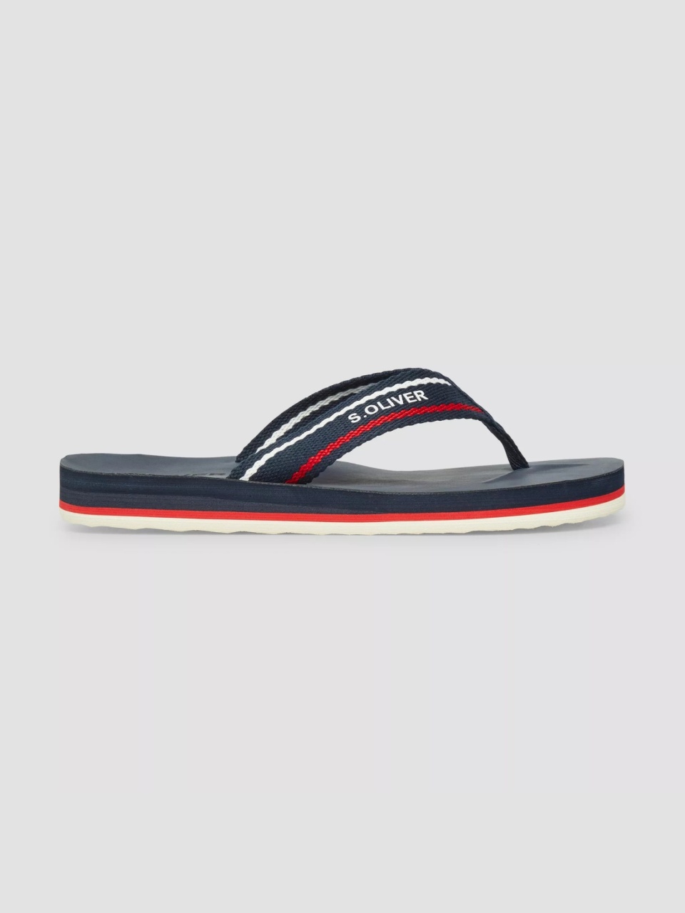 s.Oliver Slapi flip-flop, barbati, cu detalii contrastante, Bleumarin inchis (SELECTATI MARIMEA: 43)