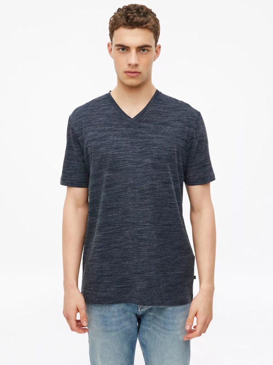 s.Oliver Tricou cu anchior, barbati, din amestec de bumbac, Regular fit, Bleumarin inchis (SELECTATI MARIMEA: XL)