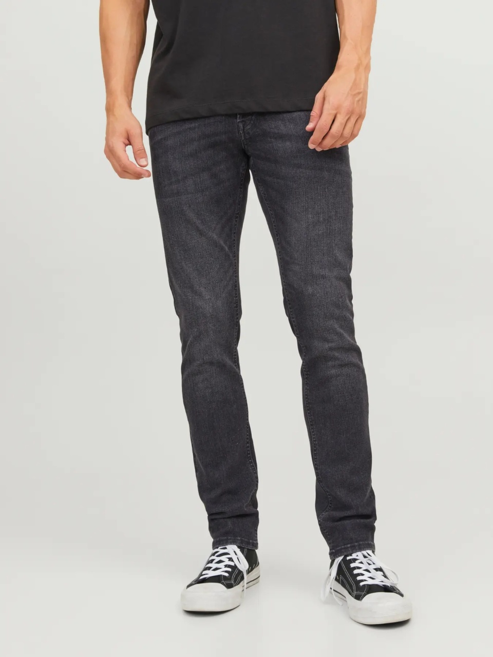 Jack & Jones Blugi barbati GLENN, cu talie joasa si croiala Slim fit, Negru (SELECTATI MARIMEA: 34, SELECTATI LUNGIMEA: 32)
