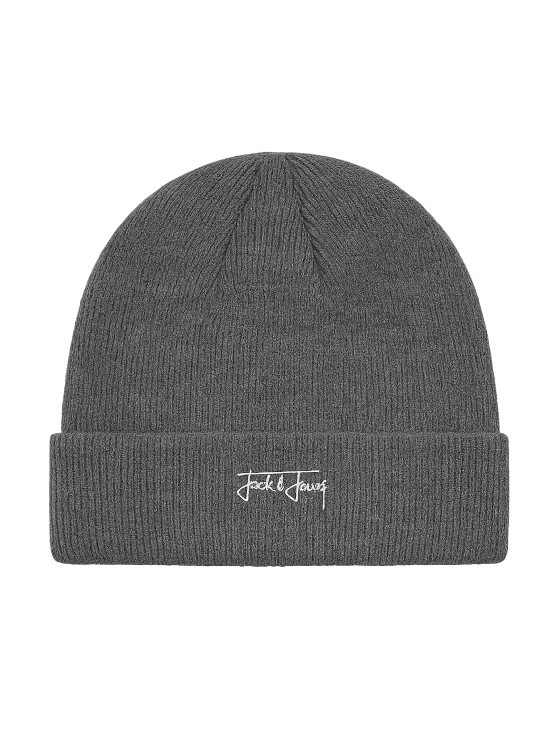 Jack & Jones Caciula barbati, cu logo, JACSEAN, Gri inchis (SELECTATI MARIMEA: Universala)