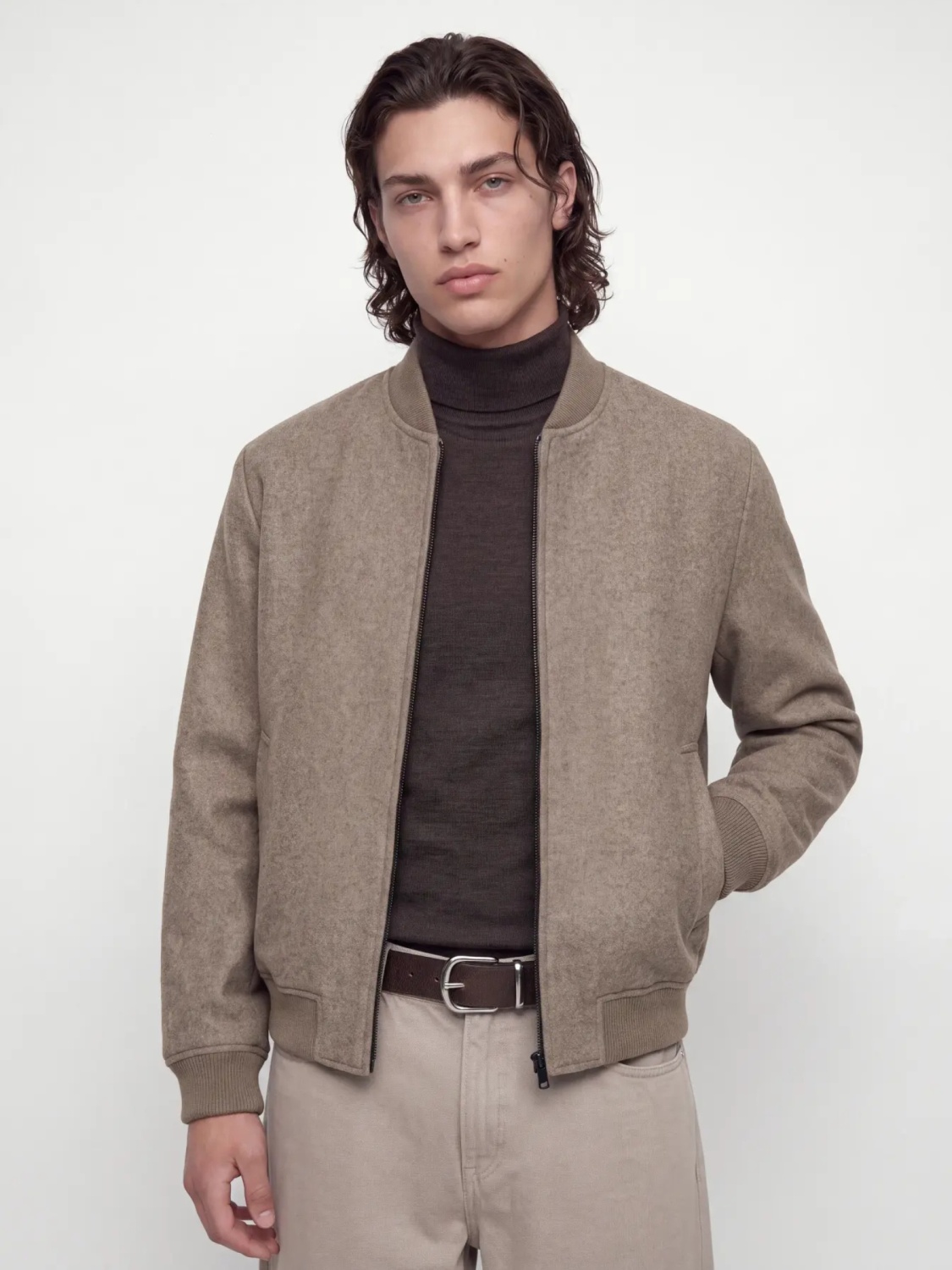 Jack & Jones Jacheta bomber barbati, Regular fit, JJEJAMES, Maro (SELECTATI MARIMEA: 2XL)