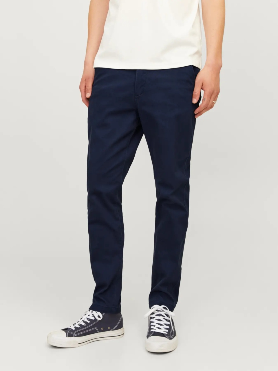 Jack & Jones Pantaloni chino barbati, Dave, croiala Slim fit, Bleumarin inchis (SELECTATI MARIMEA: 32, SELECTATI LUNGIMEA: 34)