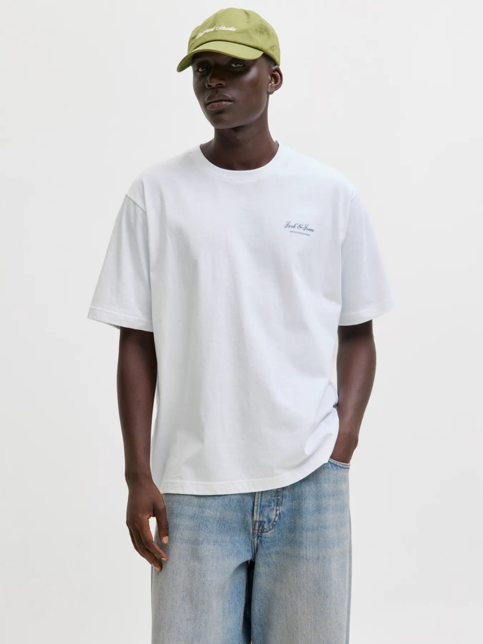 Jack & Jones Tricou barbati, din bumbac, Relaxed Fit, JJEARCHIVE, Alb (SELECTATI MARIMEA: S)
