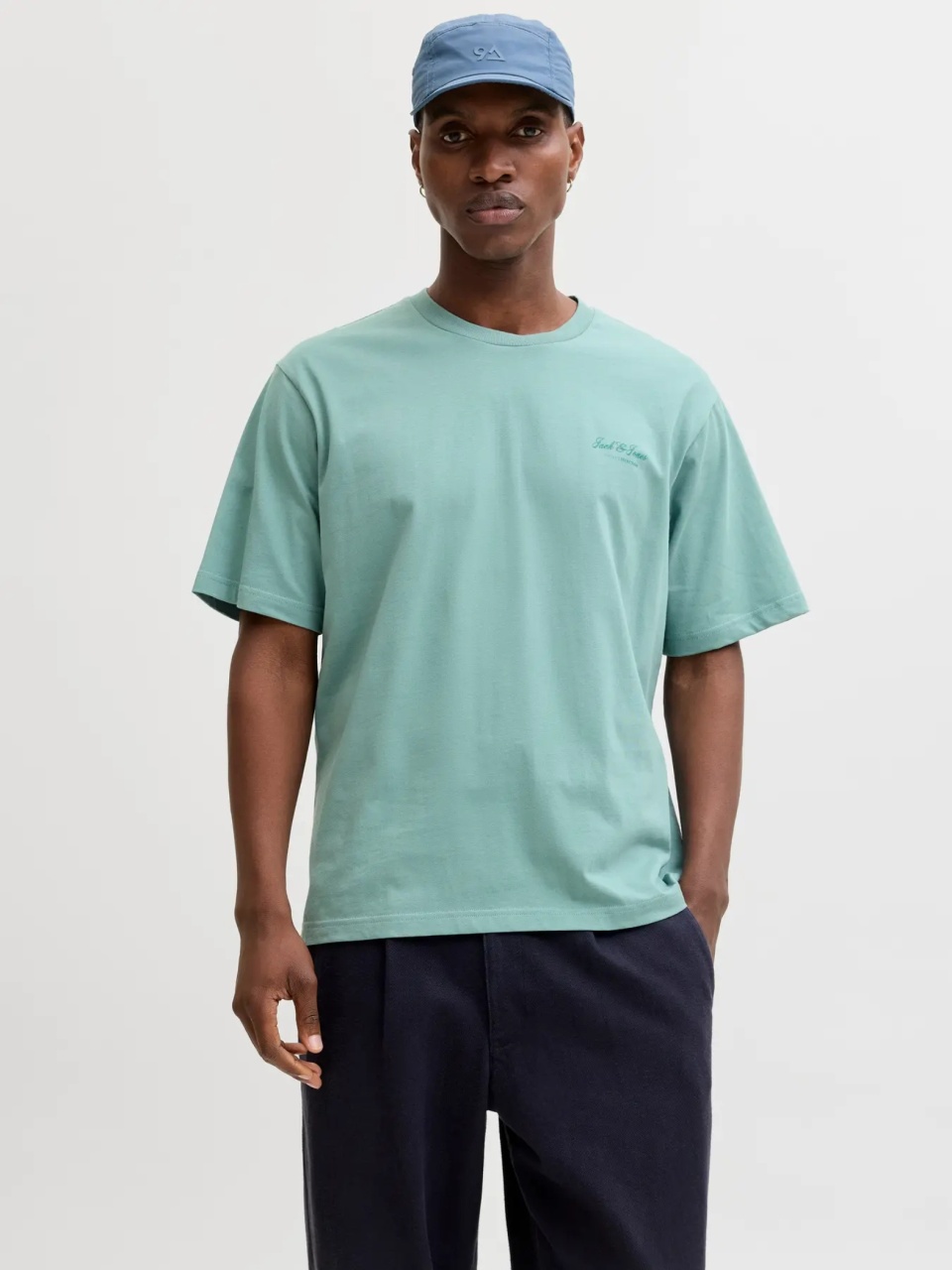 Jack & Jones Tricou barbati, din bumbac, Relaxed Fit, JJEARCHIVE, Verde deschis (SELECTATI MARIMEA: XL)
