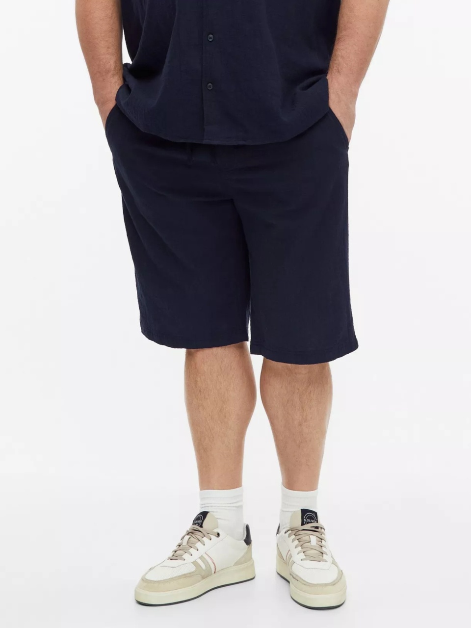 s.Oliver Big Sizes Pantaloni scurti barbati big sizes, Detroit, cu talie medie si croiala Regular Fit, Bleumarin inchis (SELECTATI MARIMEA: 2XL)