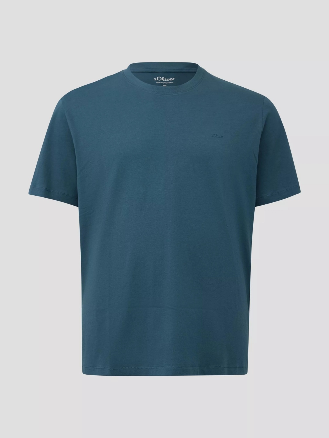 s.Oliver Big Sizes Tricou barbati big sizes, la baza gatului, din jerseu de bumbac, Albastru (SELECTATI MARIMEA: 6XL)