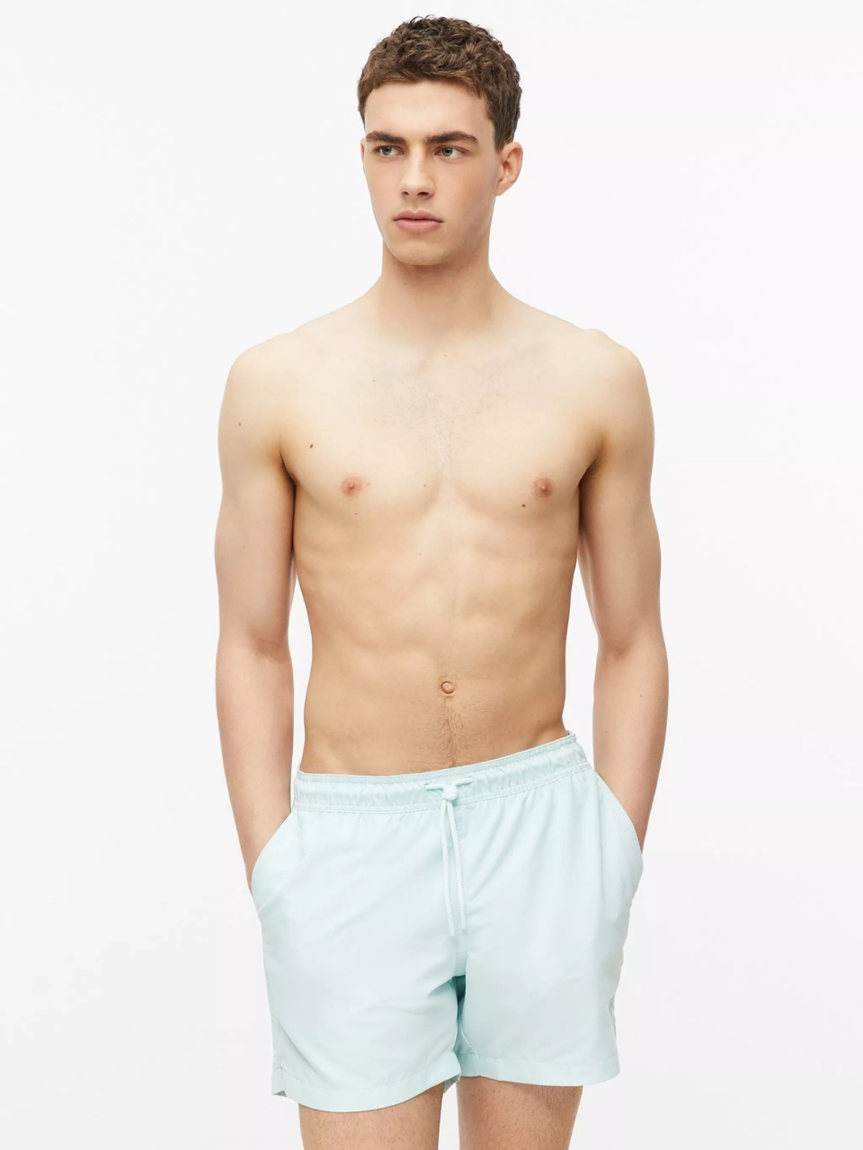s.Oliver Pantaloni scurti barbati pentru inot cu croiala Regular fit, Turcoaz deschis (SELECTATI MARIMEA: L)