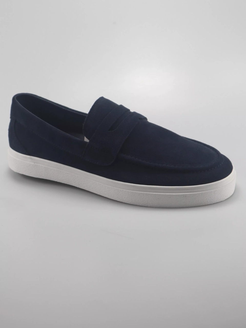 s.Oliver Pantofi casual barbati, fara siret, din piele naturala, intoarsa, Bleumarin inchis (SELECTATI MARIMEA: 44)