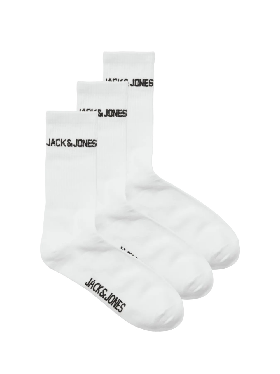 Jack & Jones Set 3 perechi de sosete, barbati, JACMELVIN, Alb (SELECTATI MARIMEA: Universala)
