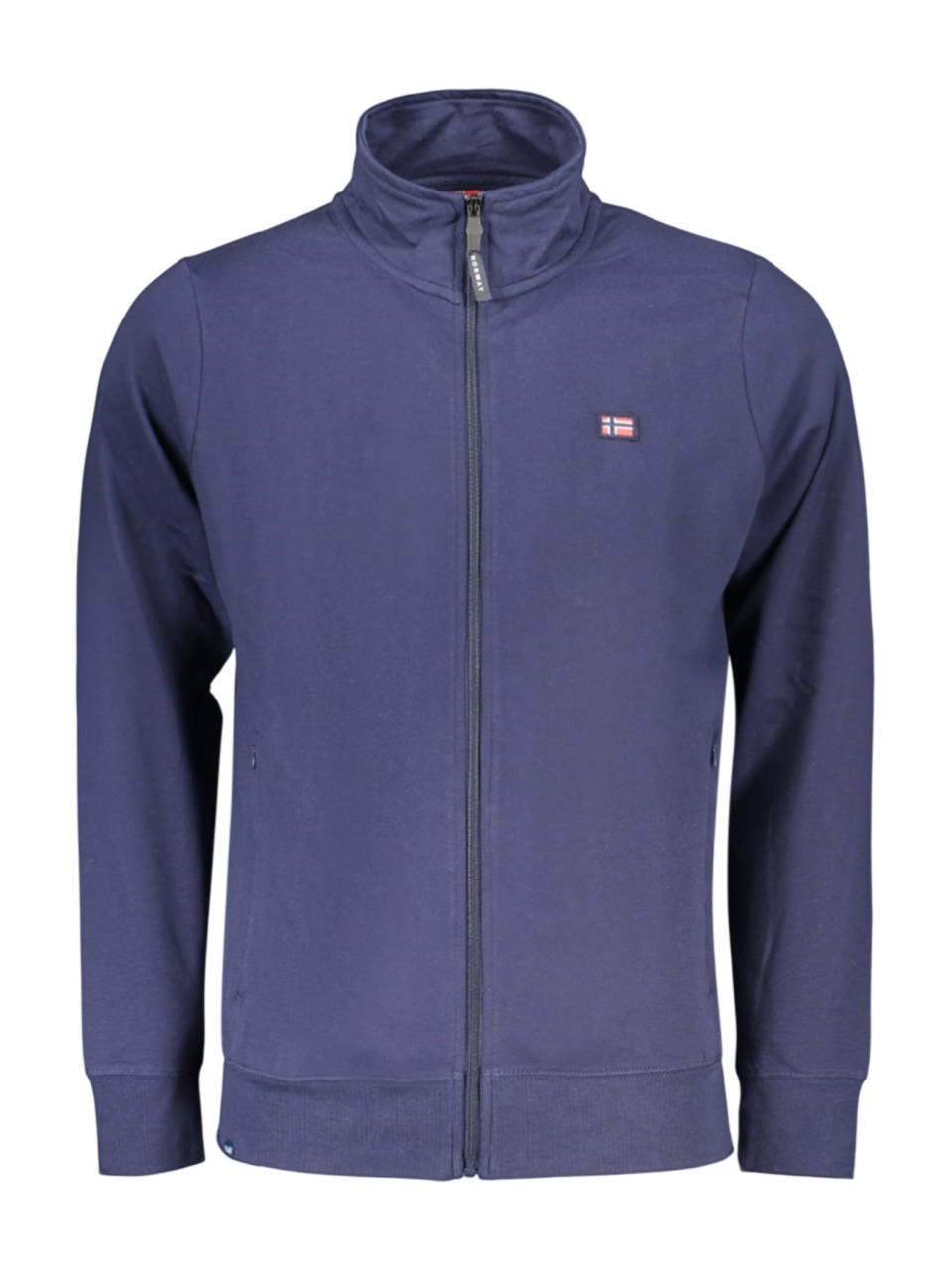 Norway Bluza subtire barbati, fara gluga cu fermoar, Bleumarin inchis (SELECTATI MARIMEA: 2XL)