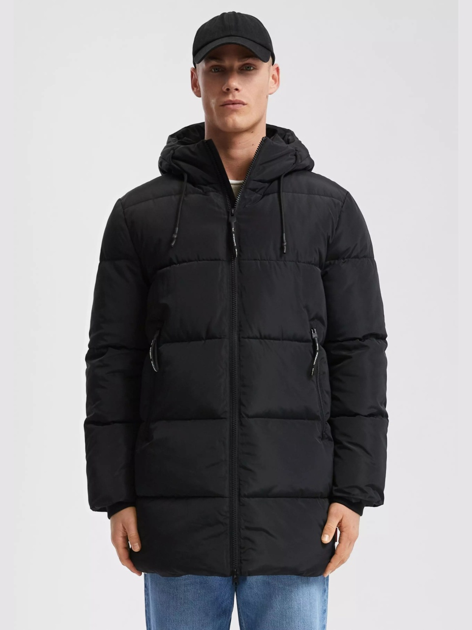 Q/S by s.Oliver Geaca Parka barbati cu gluga si croiala Regular fit, Negru (SELECTATI MARIMEA: 2XL)
