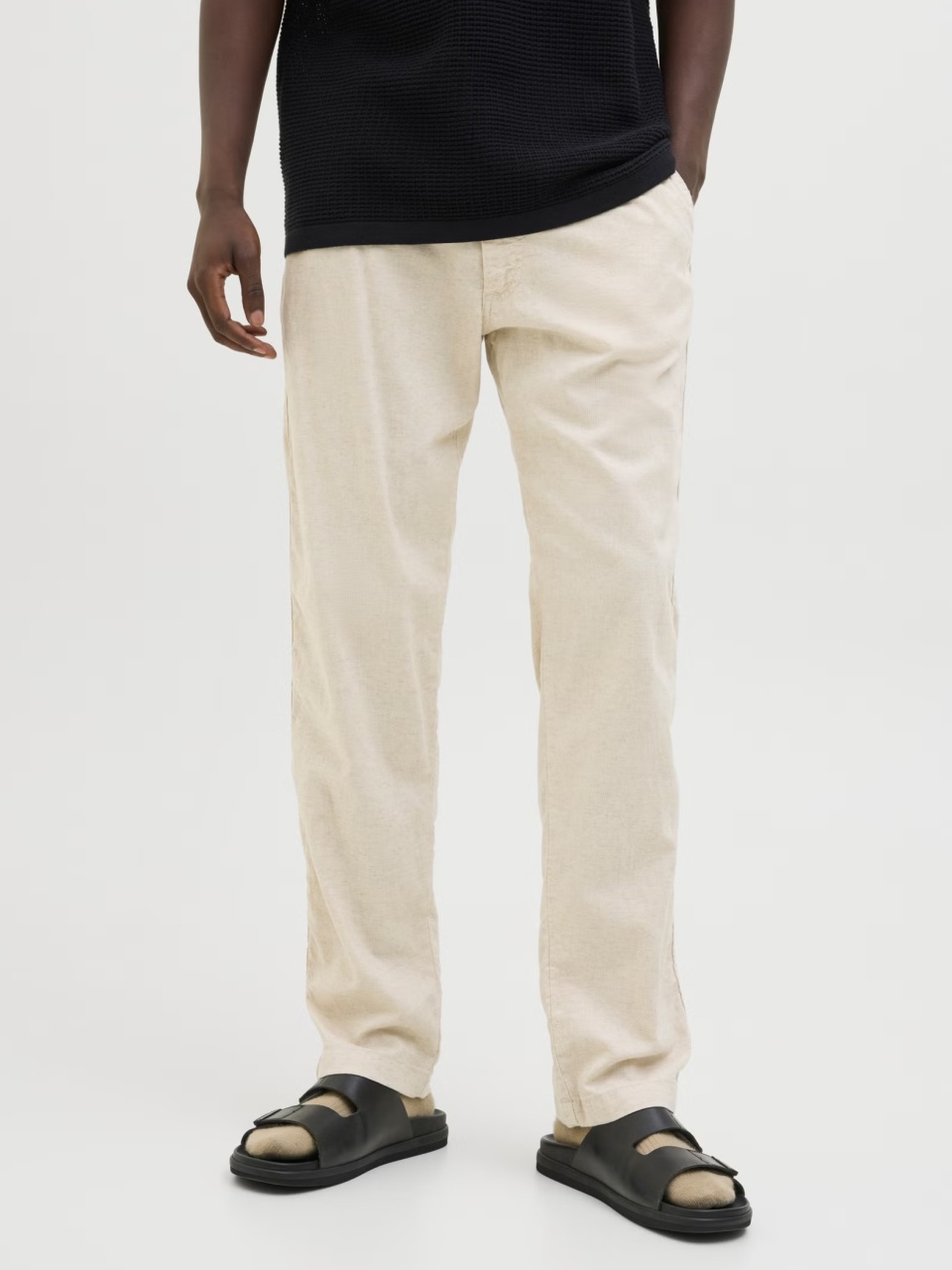Jack & Jones, Pantaloni jogger barbati, Jpstkane hybrid bondi, Relaxed Fit, Crem (SELECTATI MARIMEA: S)