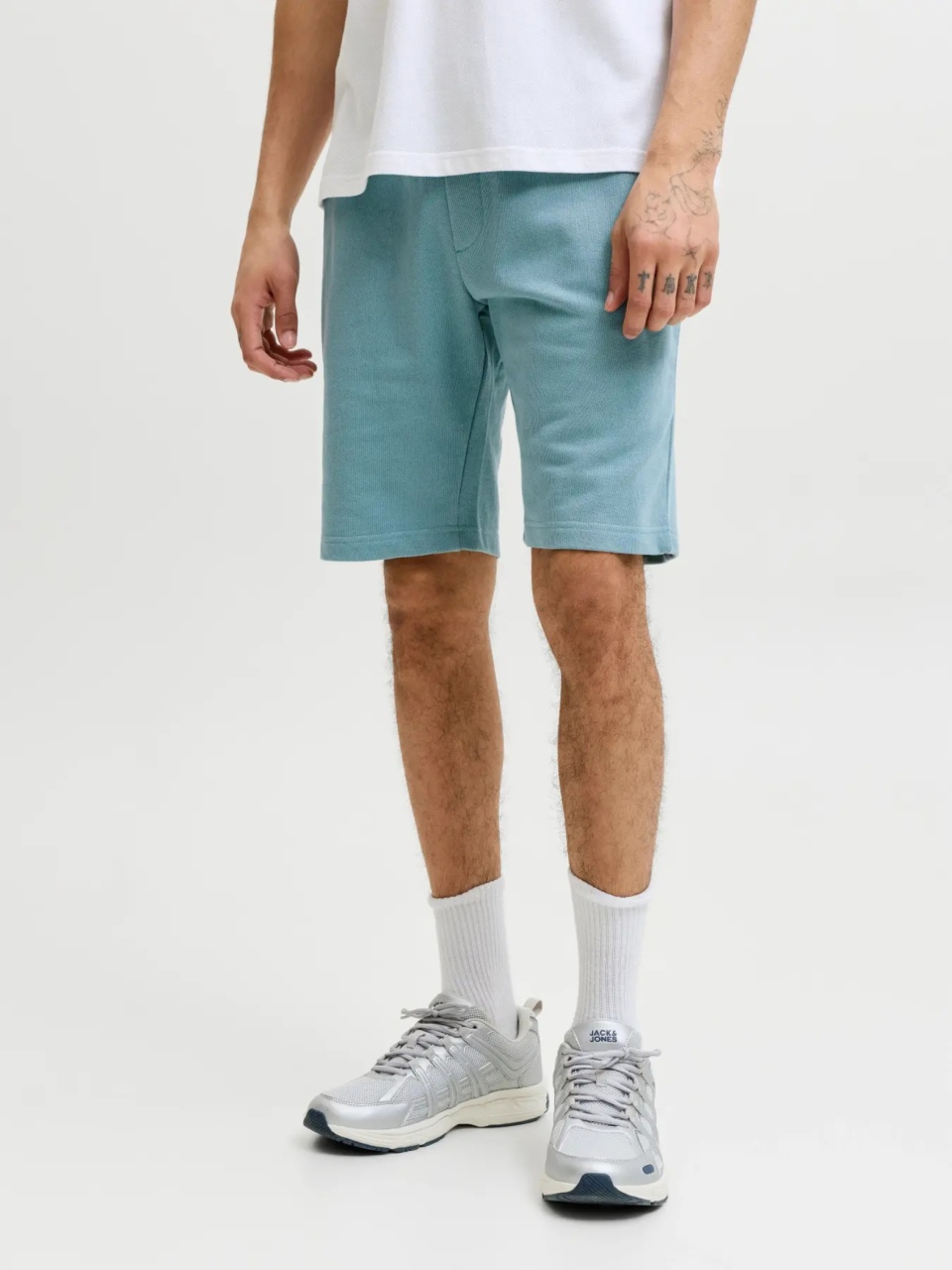 Jack & Jones Pantaloni scurti barbati, GORDON COLLEGE, Turcoaz (SELECTATI MARIMEA: L)