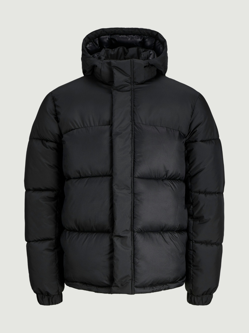 Jack & Jones Geaca barbati, UNION PUFFER, cu gluga detasabila, Negru (SELECTATI MARIMEA: 2XL)