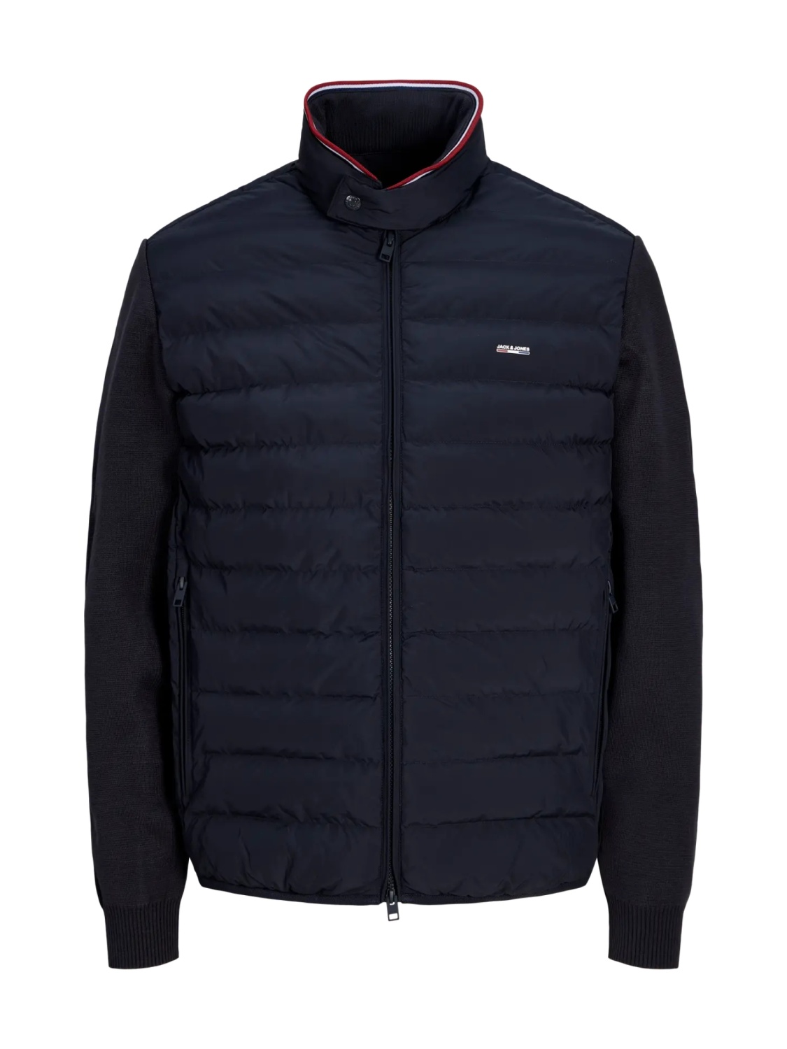 Jack & Jones Jacheta barbati, cu guler inalt, Regular fit, JPRBLUGARRY HYBRID, Bleumarin inchis (SELECTATI MARIMEA: L)