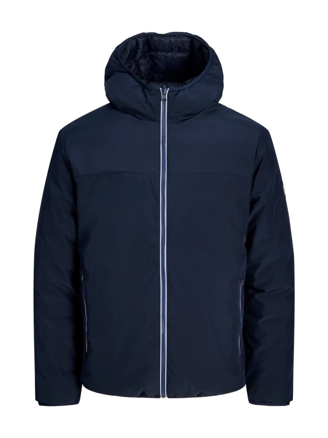 Jack & Jones Jacheta reversibila, barbati cu gluga, Regular fit, JJEBROOKLYN, Bleumarin inchis (SELECTATI MARIMEA: 2XL)