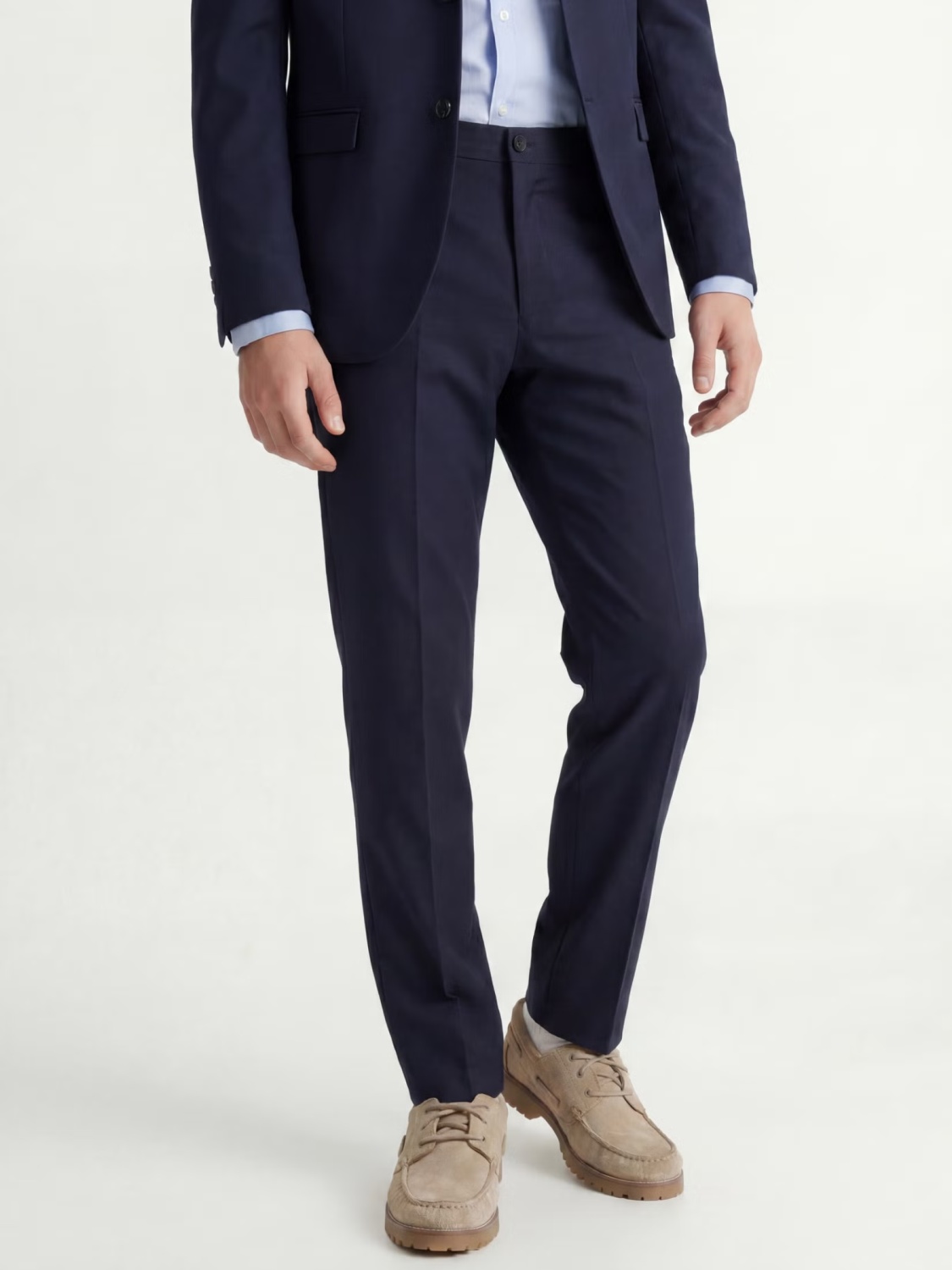 Jack & Jones Pantaloni costum baieti, SOLAR, cu talie medie si croiala Super Slim Fit, Bleumarin inchis (SELECTATI MARIMEA: 158 cm)