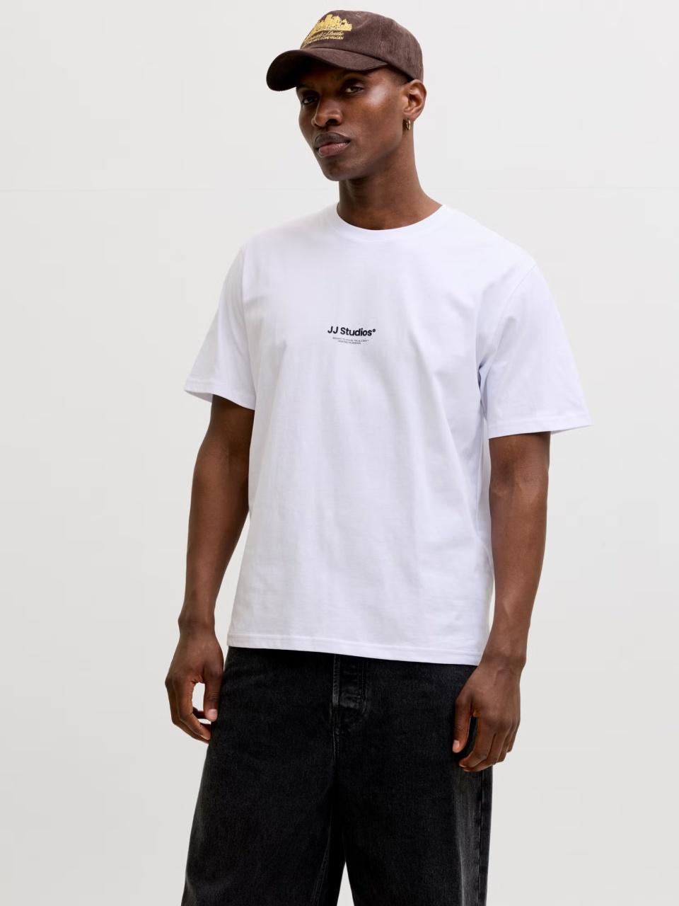 Jack & Jones Tricou barbati, JJESOHO TEE SS, la baza gatului, Relaxed Fit, Alb (SELECTATI MARIMEA: 2XL)