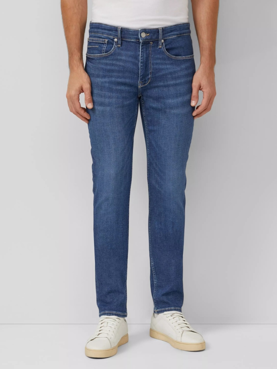 s.Oliver Blugi barbati Nelio, cu talie medie si croiala Slim fit, Albastru inchis (SELECTATI MARIMEA: 33, SELECTATI LUNGIMEA: 32)