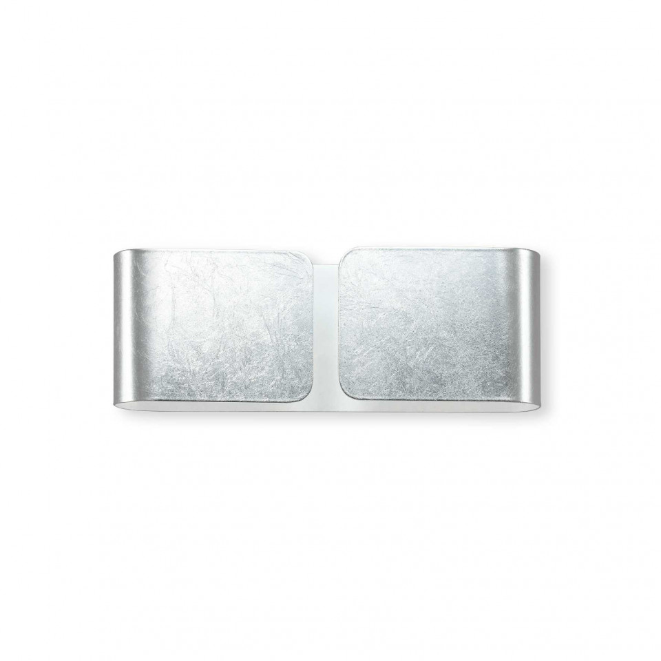 Aplica CLIP AP2 MINI, metal, sticla, argintiu, 2 becuri, dulie G9, 091136, Ideal Lux