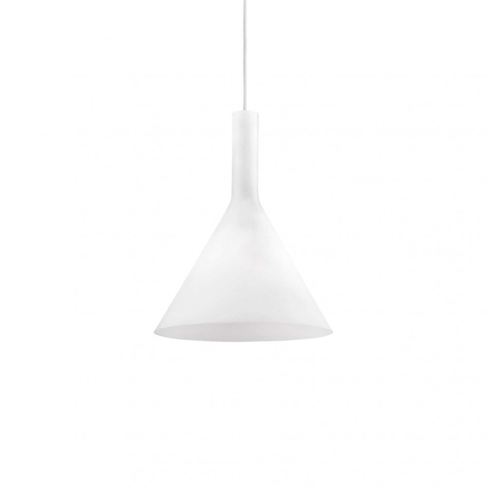 Pendul COCKTAIL SP1 SMALL, sticla, alb, 1 bec, dulie E14, 074337, Ideal Lux