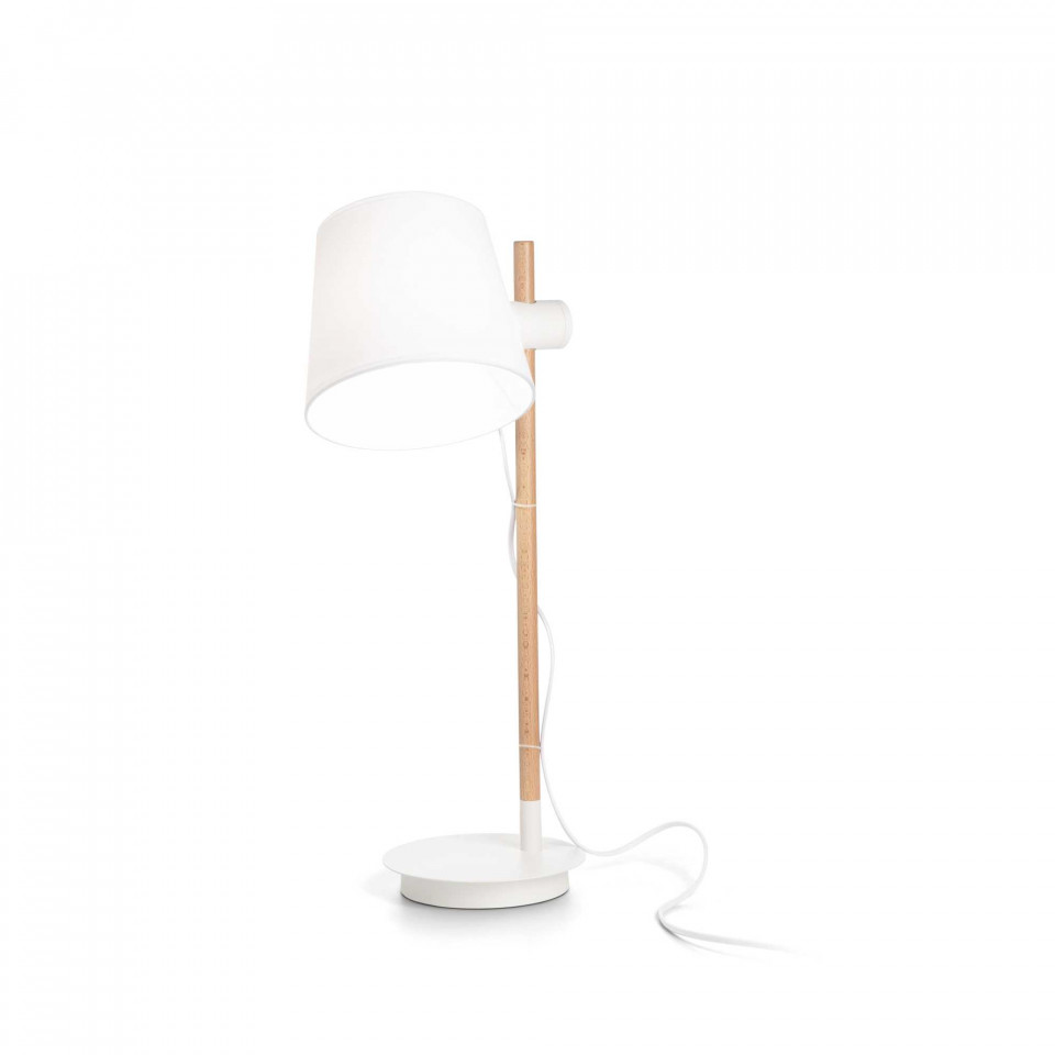 Lampa de birou AXEL TL1, metal, alb, 1 bec, dulie E27, 282091, Ideal Lux Ideal Lux imagine noua 2022
