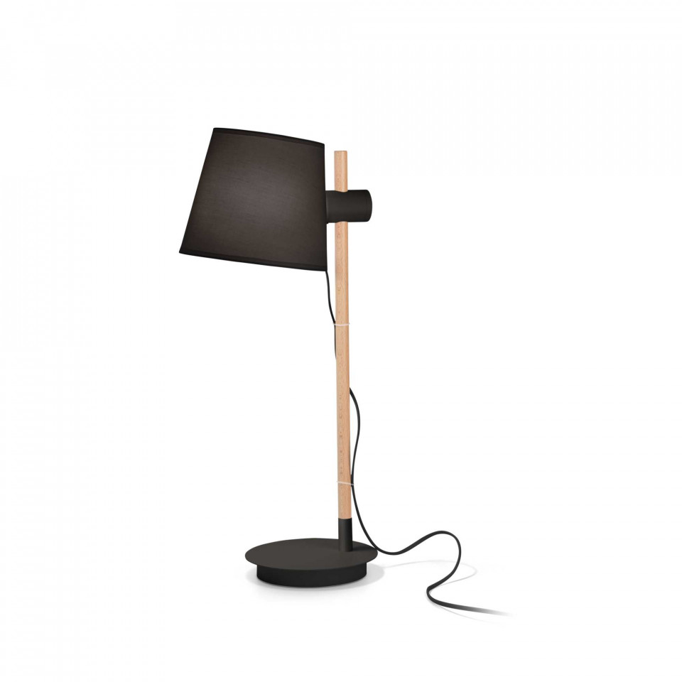Lampa de birou AXEL TL1, metal, negru, 1 bec, dulie E27, 272238, Ideal Lux Ideal Lux imagine noua 2022