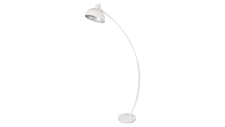 Lampadar Otto, metal, alb mat, folie argint, 1 bec, dulie E27, 5594, Rabalux