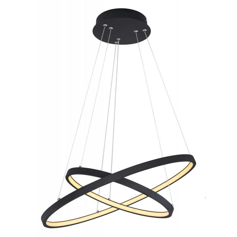 Pendul LED 42W, dimabil, lumina calda, metal, culoare negru, 67192-42B Globo Globo Lighting imagine noua 2022