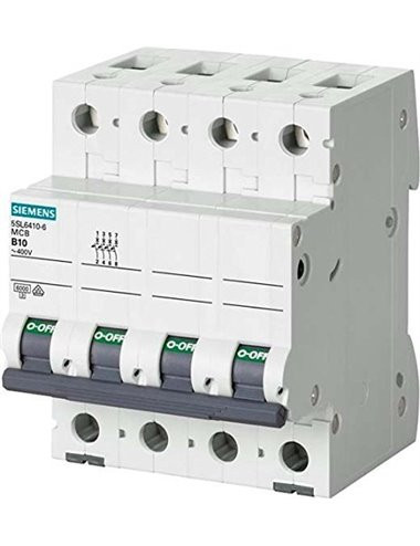 Siguranta automata 3P+N, 20A, curba de declansare C, capacitate de rupere 6kA, Siemens