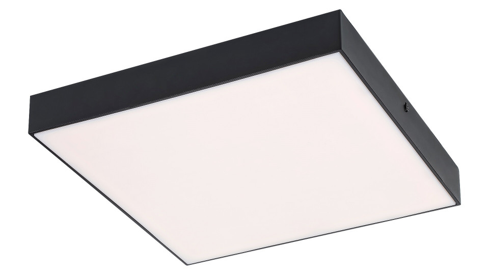 Plafoniera Tartu LED patrat, negru mat, 1800 lm, temperatura de culoare ajustabila (2800-6000K), 7899, Rabalux