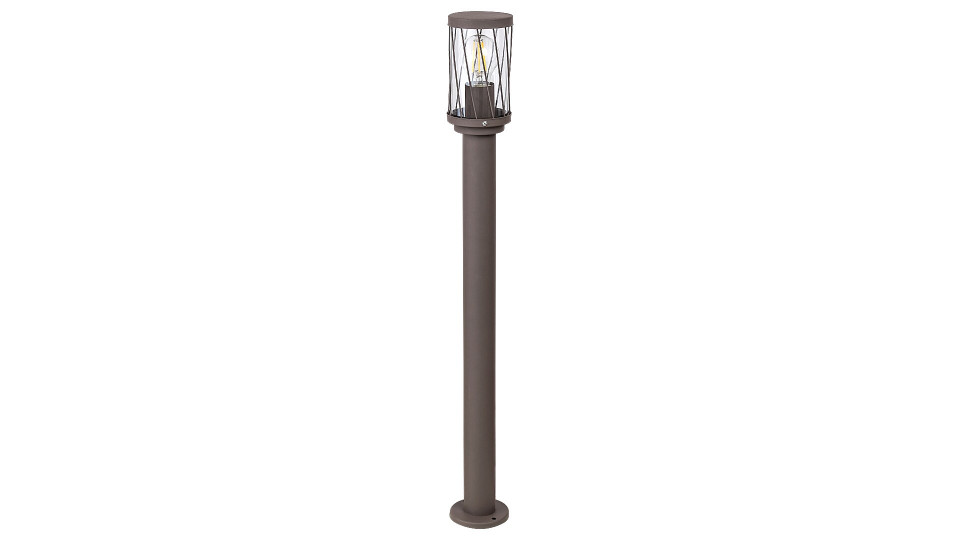 Lampadar de exterior Budapest, metal, maro, 1 bec, dulie E27, 8890, Rabalux