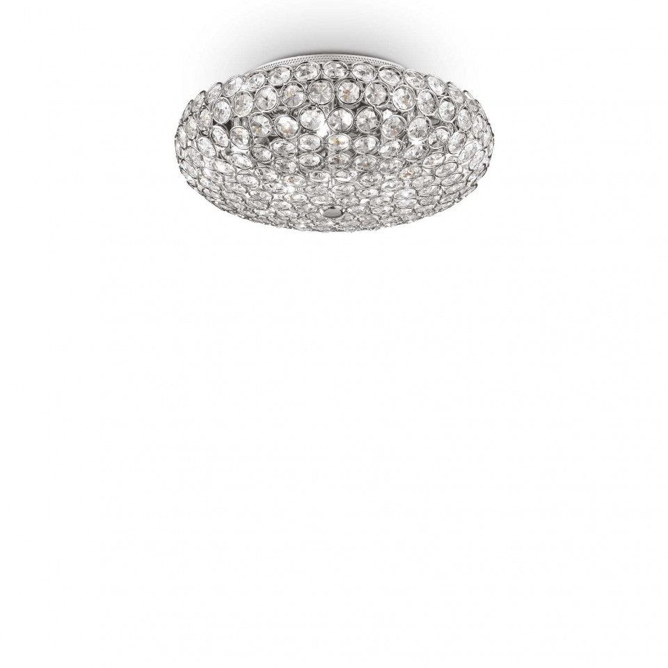 Plafoniera KING PL5, metal, sticla, crom, 5 becuri, dulie G9, 075419, Ideal Lux Ideal Lux