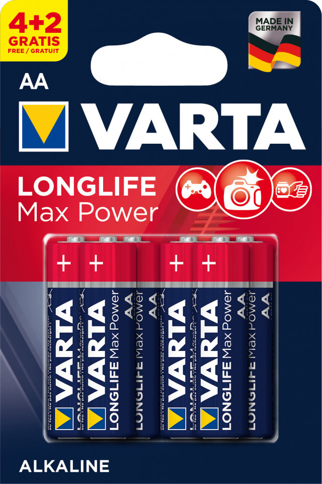 Set 6 baterii R6 AA Alkaline, Varta Max Power savelectro imagine noua 2022