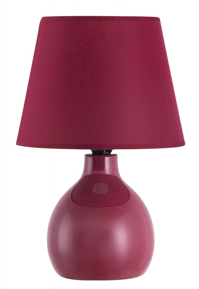 Lampa de birou Ingrid, ceramica, textil, rosu inchis, 1 bec, dulie E14, 4478, Rabalux Rabalux imagine noua 2022