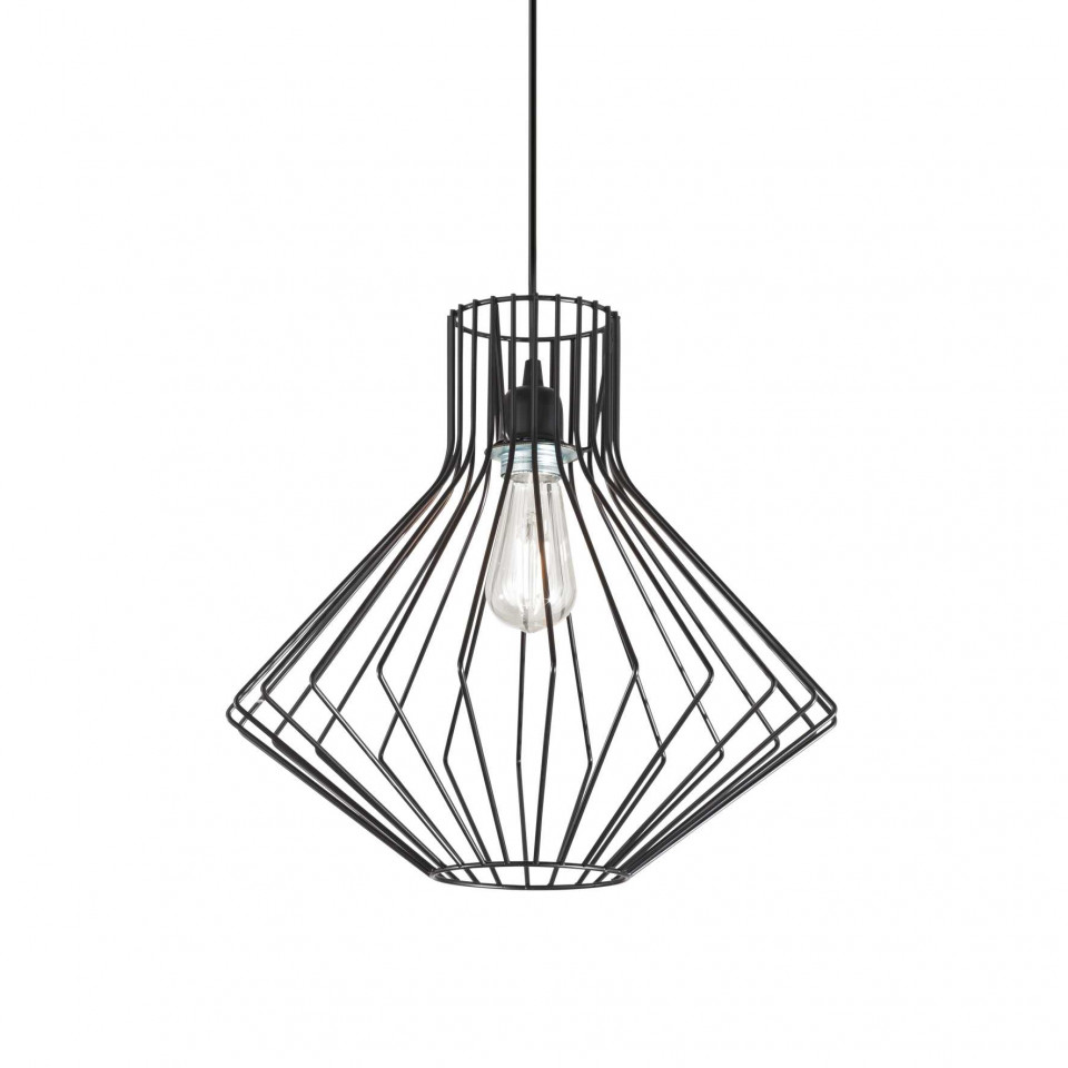 Pendul AMPOLLA-4 SP1, metal, negru, 1 bec, dulie E27, 167497, Ideal Lux