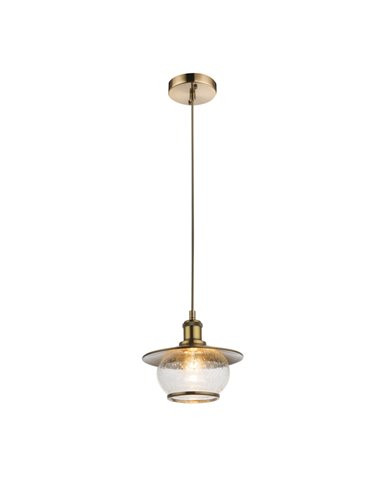 Pendul bronz sticla, 1 bec, dulie E27, Globo 69030